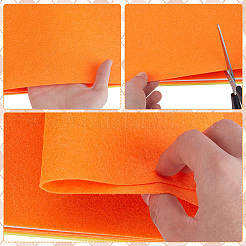 20色の正方形フェルト生地5枚  5かせ5色の綿縫い糸付き  ミックスカラー  20x30x0.05cm&nbsp;DIY-CY0003-35B