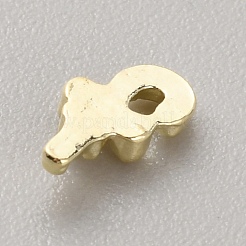 クリスマステーマの合金カボション  ネイルアートの装飾の付属品  ライトゴールド  キャンディの杖模様  7x4x2mm&nbsp;DIY-WH0430-074B-LG