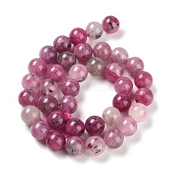 天然石桜色アゲート瑪瑙ビーズ連売り  ラウンド  10~10.5mm  穴：1mm  約37個/連  15.04~15.20''（38.2~38.4センチメートル）&nbsp;G-B076-A02-03
