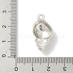 海洋生物のチベット風合金ペンダント  カドミウムフリー＆鉛フリー  アンティークシルバー  シェル形状  24.5x13x5.5mm  穴：1.8mm  625個/ 1000g&nbsp;FIND-B050-33AS-03