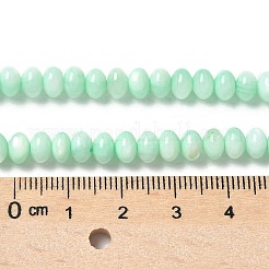 天然淡水シェルビーズ連売り  ロネデル  染め  アクアマリン  6x3.5~4mm  穴：1mm  約97~99個/連  15.08~ 15.47インチ（38.3~39.3cm）&nbsp;SSHEL-C013-07D