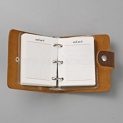 革製ノート  旅行記  クラフト紙で  長方形  シエナ  95x95x31.5mm&nbsp;AJEW-WH20009-21B-01