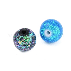 プラスチックビーズ  ラウンド  合成オパールと  半孔  ミックスカラー  13x11.5mm  穴：2mm&nbsp;FIND-I041-01B