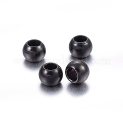 304ステンレススチールビーズ  ロンデル  イオンプレーティング（ip）  電気泳動黒  2.5x1.8mm  穴：1.2mm&nbsp;STAS-H467-07B