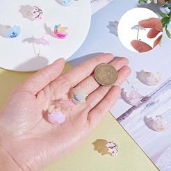 16 個アクリル傘チャームペンダントアクリルブラブラチャームと真鍮ループジュエリーネックレスイヤリング作る手作り  ミックスカラー  23.5x19mm  穴：2mm&nbsp;JX313A