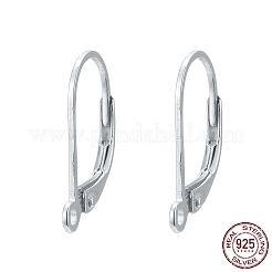 925スターリングシルバーフープピアス  フレンチフックピアス  銀  16x9x1.5mm  穴：1mm  ピン：0.8mm&nbsp;STER-P032-06S
