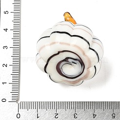 ランプワークのディスプレイ装飾  ホームオフィスデスク用  カボチャ  39~41.5x34~36x34~36mm&nbsp;LAMP-R001-07H