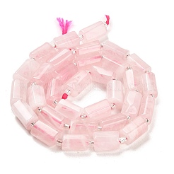 天然マダガスカル ローズクォーツビーズ連売り  シードビーズで  ファセット列  9~11x6~7.5x6~7.5mm  穴：1.2mm  約30個/連  15.16~15.55インチ（38.5~39.5cm）&nbsp;G-G068-A23-01