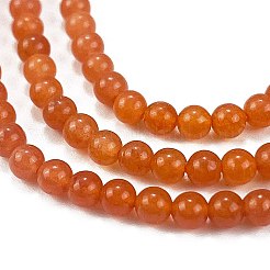 天然石レッドアベンチュリンビーズ連売り  ラウンド  グレードA  3mm  穴：0.5mm  約136個/連  15.87''（40.3センチメートル）&nbsp;X-G-M438-A09-01