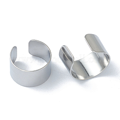 変色しない304ステンレススチール製カフイヤリング  ステンレス鋼色  10x6mm&nbsp;X-STAS-H152-01P