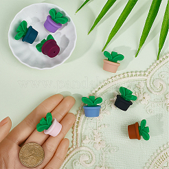 10色の植物食品グレードの環境に優しいシリコンフォーカルビーズ  ミックスカラー  21.5x21x18mm  穴：2mm  1pc /カラー&nbsp;SIL-SP0001-11