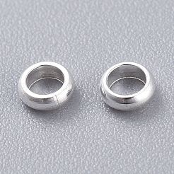 201ステンレススチールスペーサービーズ  ロンデル  銀  3.5x1.3mm  穴：2mm&nbsp;STAS-K210-40E-S