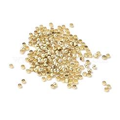 真鍮ビーズ  ラックめっき  カドミウムフリー＆鉛フリー  長持ちメッキ  ラウンド  18KGP本金メッキ  1.5x1mm  穴：1mm&nbsp;KK-F892-37G