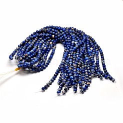 ナチュラルインペリアルジャスパービーズ連売り  ラウンド  染め  ブルー  10mm  穴：1mm  約38個/連  15インチ&nbsp;X-G-I122-10mm-06