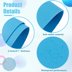 合成ゴムスタンプシート  スタンプ彫刻機用DIY工芸品  長方形  ライトスカイブルー  299x209x2.5mm&nbsp;DIY-WH0320-74