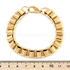 304ステンレススチールベネチアンチェーンブレスレット女性男性用  イオンプレーティング（ip）  ゴールドカラー  8-1/4インチ（20.8cm）&nbsp;BJEW-F488-47G
