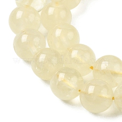 天然レモンクォーツ（加熱）ビーズ連売り  ラウンド  10~10.5mm  穴：1mm  約38~40個/連  14.92~15.16''（37.9~38.5センチメートル）&nbsp;G-B167-A11-10mm