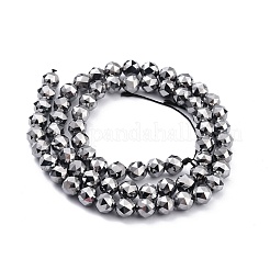 テラヘルツストーンビーズ連売り  多面カット  ラウンド  6mm  穴：0.9mm  約66個/連  15.67''（39.8~40センチメートル）&nbsp;G-D461-13B