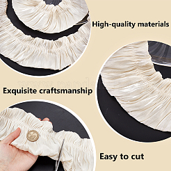 ポリエステルリボン  衣服縫製アクセサリー  ベージュ  4インチ（100mm）  約5.00ヤード（4.57m）/ pc&nbsp;OCOR-WH0101-198