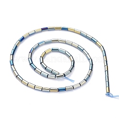 電気メッキガラスビーズセット  フルメッキ  コラム  マルチカラーメッキ  4.5~5x2.5mm  穴：0.8mm  約75個/連  14.17インチ（36cm）&nbsp;EGLA-K014-B-FP05
