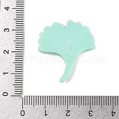 オペーク樹脂カボション  葉  淡いターコイズ  29x25.5x4mm&nbsp;CRES-D283-01B
