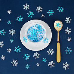 6袋6種類の雪の結晶プラスチック紙吹雪  クリスマス紙吹雪  パーティーの飾り付け用品に  ミックスカラー  14~28x15~31x0.2mm  1バッグ/スタイル&nbsp;DIY-OC0010-53
