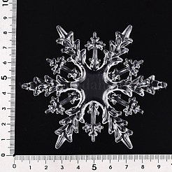 透明アクリル コネクタ チャーム  スノーフレーク  透明  92x80x6mm  穴：2mm  約51個/500g&nbsp;TACR-T028-19A