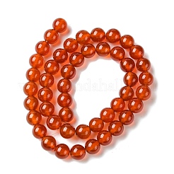 天然石ビーズ連売り  ナチュラルカーネリアン  染め  ラウンド  8mm  穴：1mm  約49個/連  15~16インチ&nbsp;GSR8MM060-1