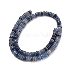天然ブルーアベンチュリン（染色・加熱）ビーズ連売り  ロンデル  6x2mm  穴：1mm  約164個/連  15.24''（38.7センチメートル）&nbsp;G-Q159-B39-01
