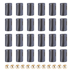DIYジュエリー作成キット  天然黒曜石ビーズ30個と真鍮ビーズ15個を含む  2~6x2~3.5mm  穴：0.8~1mm&nbsp;DIY-TAD0001-01E