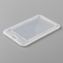 透明なプラスチックのIDカードホルダー  名前キーカードタグホルダー  長方形  垂直  透明  111.5x69x5mm  穴：6x16mm  内径：53x84.5mm&nbsp;AJEW-WH0314-129A