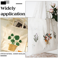 1個刺繡フープ  竹丸クロスステッチフープリング  絞り染め用の綿布10枚付き  ホワイト  223mm&nbsp;DIY-WR0003-56A
