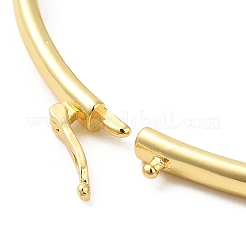女性用キュービックジルコニア付き真鍮キューブヒンジ付きバングル  16KGP本金メッキ  内径：2-3/8インチ（6cm）&nbsp;BJEW-K229-04G