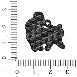 合金エナメルチャーム  猫の形のチャーム  ブラック  ホワイト  24.5x27x1mm  穴：1.8mm&nbsp;FIND-E060-04B-A