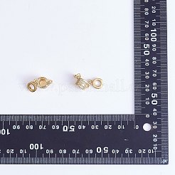 5 個ラック メッキ真鍮マイクロ パヴェ クリア キュービックジルコニア ヨーロッパ ダングル チャーム  大穴ペンダント  カドミウムフリー＆鉛フリー  葉っぱのコーヒーカップ  18KGP本金メッキ  27mm  カップ：9.5x14.5x8.5mm  葉：8x3.5x2mm  穴：4.6mm&nbsp;KK-SZ0002-37