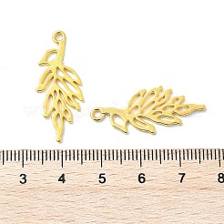 合金のチベット風チャーム  鉛フリー及びカドミウムフリー  葉  ゴールドカラー  29x11x1mm  穴：1mm  約706個/648g&nbsp;LS-TIBEP-EA11926YKG-G-LF