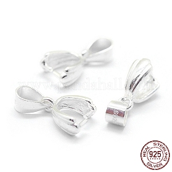 925スターリングシルバーペンダントベイル  アイスピック＆ピンチベイル  銀  10x7x4mm  穴：4.5x3mm&nbsp;STER-I016-124B