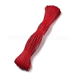 3 プライ pu レザー編組コード  フラット  レッド  5x1.5mm  約107.17ヤード（98m）/バンドル&nbsp;OCOR-Q059-01E