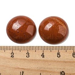 天然石レッドジャスパーカボション  フラットラウンド  20~21.5x6~8mm&nbsp;G-C115-02A-29