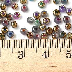電気メッキガラスビーズ  ラウンド  黄金メッキ  ミックスカラー  2x1.5mm  穴：0.7mm  700個/セット&nbsp;GLAA-Q120-02A