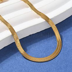 304ステンレススチール製スネークチェーンブレスレット、女性・男性用  イオンプレーティング（ip）  18KGP本金メッキ  5-7/8x1/8インチ（15cm）  ワイド：2.5mm&nbsp;STAS-S157-36A-G