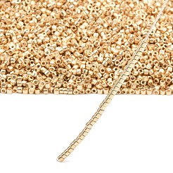 MIYUKIデリカビーズ  シリンダー  日本製シードビーズ  11/0  (db2501)duracoat 亜鉛メッキ 淡いゴールド  1.3x1.6mm  穴：0.8mm  約2000個/10g&nbsp;X-SEED-J020-DB2501