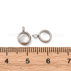 304ステンレス鋼チューブベイル  ステンレス鋼色  9.5x7x3mm  穴：2mm&nbsp;STAS-D371-01P
