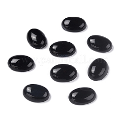 楕円形の天然染色および加熱処理された黒瑪瑙のカボション  18x13x6mm&nbsp;G-K020-18x13mm-01
