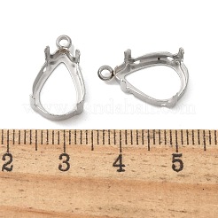 304ステンレススチールペンダントカボチョ  ティアドロップ  トレイ：13x9mm  16.5x10x7mm  穴：1.8mm&nbsp;STAS-C117-04A-P