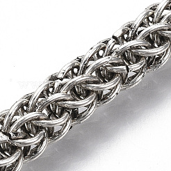 メンズアロイウィートチェーンブレスレット  カニカン付き  ドラゴン  アンティークシルバー  8-1/2インチ（21.5cm）&nbsp;BJEW-T014-09AS