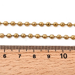 3mm 304ステンレススチールボールチェーンネックレス（女性用）  PVD真空メッキ  22KGP本金メッキ  24.02インチ（61cm）&nbsp;LS-NJEW-B134-09A-G