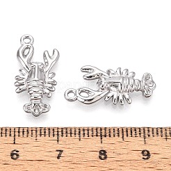 304ステンレススチール製ロブスターペンダント  変色しない  ステンレス鋼色  22x10x3mm  穴：1.5mm&nbsp;STAS-T067-24P