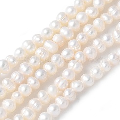 天然養殖淡水パールビーズ連売り  ポテト  グレード2a++  フローラルホワイト  3~3.5mm  穴：0.7mm  約104~129個/連  13.31~15.24''（33.8~38.7センチメートル）&nbsp;PEAR-I007-07K-01A