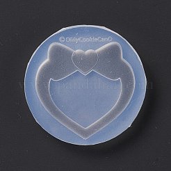 ちょう結びのクイックサンドシリコンモールドを使ったDIYハート  レジン型  UVレジン＆エポキシレジンのクラフト作り用  ホワイト  45x8mm  内径：37.5x38.5mm&nbsp;DIY-P067-02